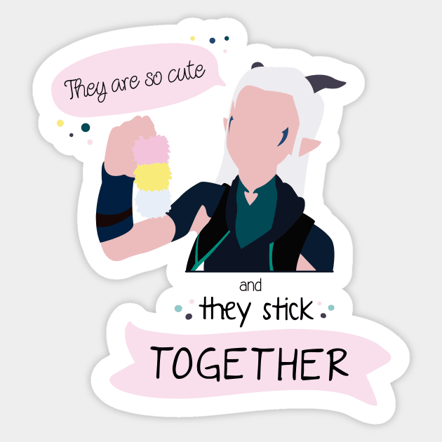 Rayla´s Adoraburr "They Stick Together!" Sticker by ScarletRigmor